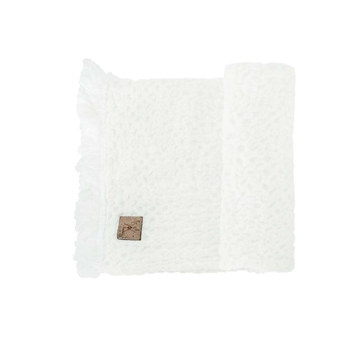 Linen Waffle Towel with Fringe – Soft, Stylish & Sustainable | Urban Loft