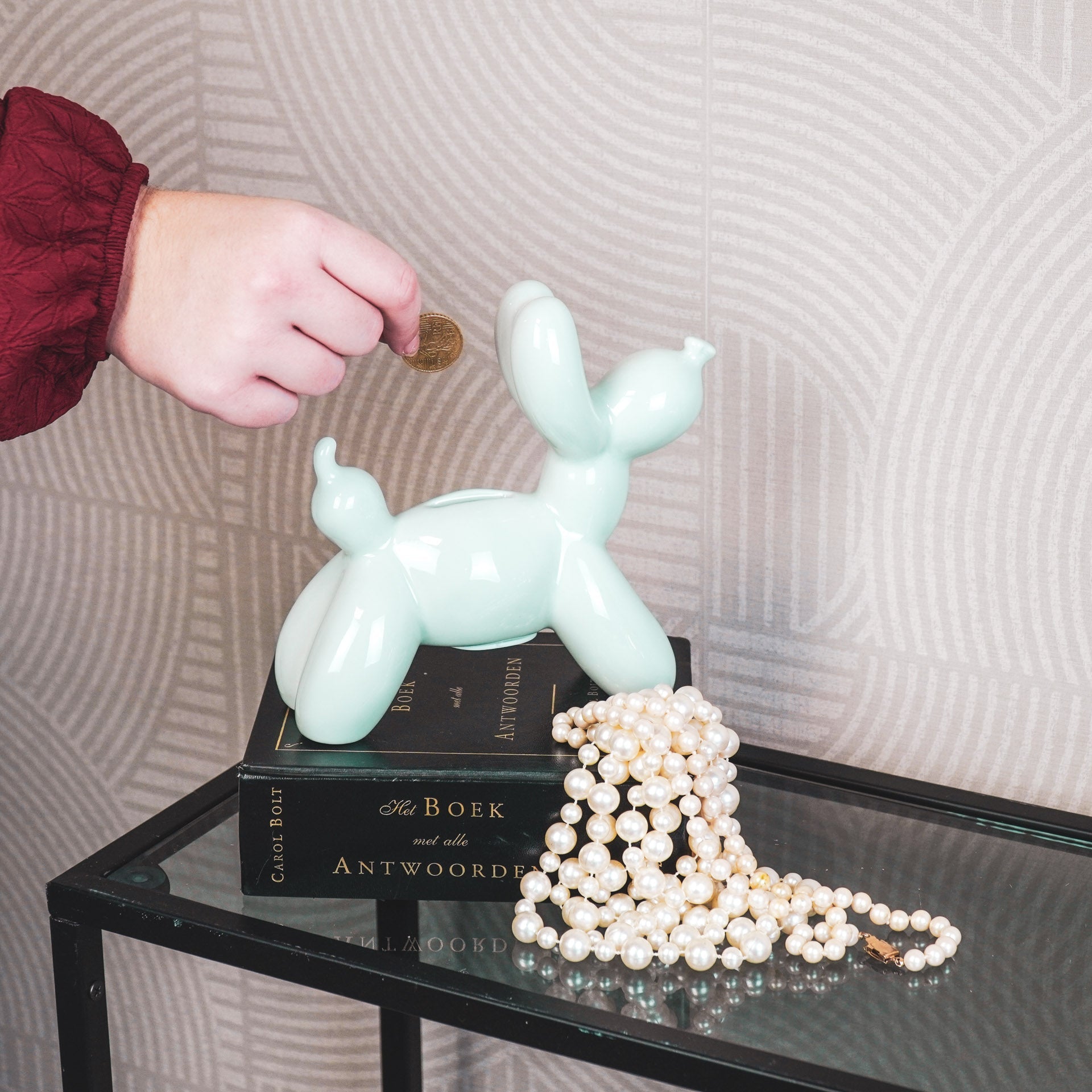 Ceramic Balloon Dog – Modern Decorative Money Bank | Urban Loft