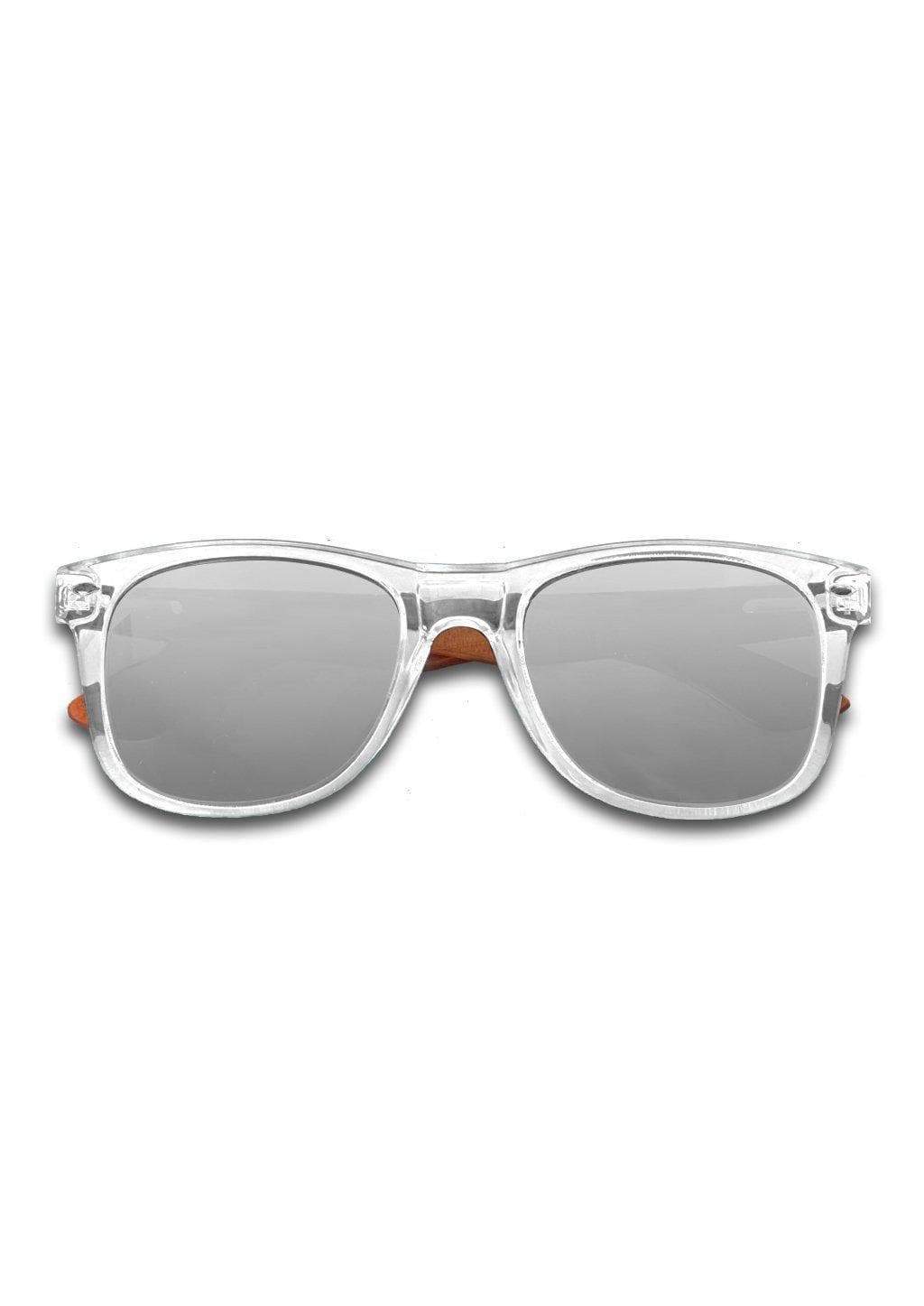 Rosewood Wayfarer Sunglasses – Handcrafted with Polarized Silver Mirror Lenses | Urban Loft