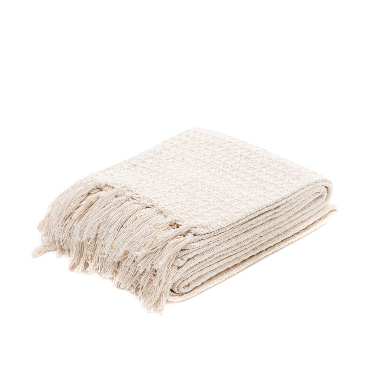 Soft Cotton Throw with Fringe | Urban Loft